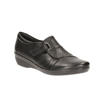 Black Leather Everlay Luna Slip On Shoe